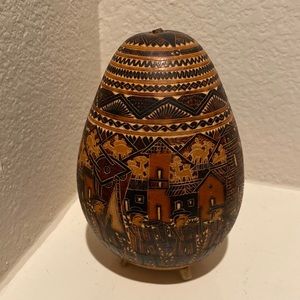 Peruvian carved gourd